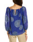 Trina Turk Saloni Top Women's Blue Xs