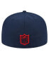 ფოტო #3 პროდუქტის Men's Navy New England Patriots Main 59FIFTY Fitted Hat