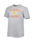 Фото #3 товара Men's Heathered Gray Los Angeles Lakers Big and Tall Heart and Soul T-shirt