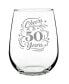 Фото #1 товара Cheers to 50 Years 50th Anniversary Gifts Stem Less Wine Glass, 17 oz