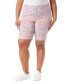 Фото #1 товара Plus Size Amanda Printed Denim Bermuda Shorts