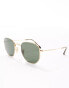 Ray-Ban hexagonal sunglasses in gold