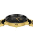 ფოტო #3 პროდუქტის Unisex Swiss Automatic Centrix Diamond (1/10 ct. t.w.) Black Ceramic & Gold PVD Stainless Steel Bracelet Watch 40mm