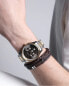 Фото #2 товара Double leather bracelet for men Magnum 14129P01011