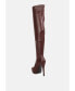 Фото #3 товара confetti stretch pu high heel Over the knee boots