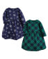 ფოტო #1 პროდუქტის Toddler Boys Cotton Dresses, Black Watch Plaid