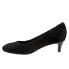 Trotters Fab T1905-003 Womens Black Narrow Suede Slip On Pumps Heels Shoes