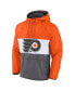 ფოტო #2 პროდუქტის Men's Orange Philadelphia Flyers Flagrant Foul Anorak Raglan Half-Zip Hoodie Jacket