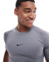 Фото #1 товара Nike Training Pro tight short sleeve top in dark grey