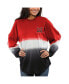 ფოტო #1 პროდუქტის Women's Red Miami University RedHawks Ombre Long Sleeve Dip-Dyed Spirit Jersey