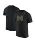 Фото #1 товара Men's Black Michigan Wolverines Logo Color Pop T-shirt