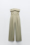 STRAPLESS JUMPSUIT WITH ZIP