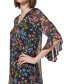 Фото #4 товара Women's 3/4-Sleeve Printed Chiffon Dress