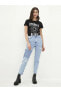 Фото #2 товара LCW Jeans Yüksel Bel Mom Fit Cep Detaylı Kadın Rodeo Jean Pantolon