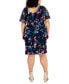 Фото #2 товара Plus Size Ruffled V-Neck Dress