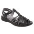 Softwalk Taft S1711-001 Womens Black Leather Strap Sandals Shoes 6