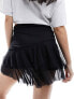 Фото #9 товара Mango mixed hem mini skirt in black