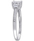 ფოტო #4 პროდუქტის Diamond Princess Quad Cluster Engagement Ring (1/2 ct. t.w.) in 14k White Gold