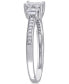 Diamond Princess Quad Cluster Engagement Ring (1/2 ct. t.w.) in 14k White Gold