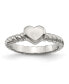 Stainless Steel Polished Twisted Heart Ring