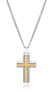 Фото #1 товара Men´s bicolor necklace with a Magnum cross 75299C01012