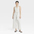 Фото #1 товара Women's Overt Occasion Jumpsuit - A New Day Cream Striped S