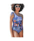 ფოტო #2 პროდუქტის Blue Imagination Reversible One-Shoulder Swimsuit
