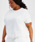 Фото #3 товара Plus Size Comfort Flow Drawcord T-Shirt, Created for Macy's