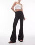 Topshop Tall high rise Jamie flare jeans in black