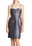 Фото #1 товара Платье женское Adrianna Papell без рукавов прямого кроя цвета гантметалл размер 10