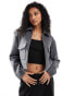 Фото #1 товара Bershka boxy wool jacket in dark grey