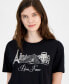 ფოტო #2 პროდუქტის Juniors' Paris France Graphic-Print Tee