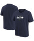 Big Boys College Navy Seattle Seahawks Logo T-shirt