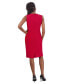 Women's Wide-Waistband Sleeveless Sheath Dress