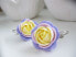 Фото #3 товара Colorful dangling earrings in the shape of Tammy flowers