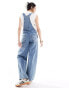 Фото #4 товара Levi's baggy fit denim dungarees in light blue