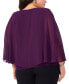 Women's V-Neck Embellished Overlay Top