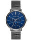 ფოტო #1 პროდუქტის Men's Blake Gunmetal Stainless Steel Mesh Bracelet Watch 42mm