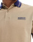 Barbour International Tracker tipped polo shirt in stone