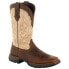 Durango Lady Rebel Embroidered Square Toe Cowboy Womens Brown Casual Boots DRD0 11 - фото #2