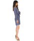 ფოტო #3 პროდუქტის Women's Chain-Print Tie-Front Dress