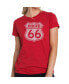 ფოტო #1 პროდუქტის Women's Premium Word Art T-Shirt - Route 66