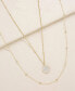 ფოტო #2 პროდუქტის Crystal Disc Layered Necklace Set