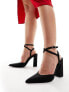 ASOS DESIGN Wide Fit Paige high block heels in black