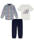 Baby Boys J-Class Logo T-shirt, Check Button-Front Shirt and Twill Joggers, 3 Piece Set