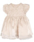 Baby Girl Shimmer Organza Social Dress Бежевый, 6-9 месяцев - фото #1