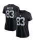 ფოტო #1 პროდუქტის Women's Darren Waller Black Las Vegas Raiders Name and Number T-shirt