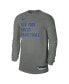 Men's and Women's Heather Gray New York Knicks 2023/24 Legend On-Court Practice Long Sleeve T-shirt