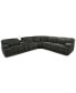 Фото #1 товара Sebaston 6-Pc. Fabric Sectional with 3 Power Motion Recliners and 1 USB Console, Created for Macy's