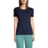 ფოტო #10 პროდუქტის Women's Tall Crew Neck Rib T-shirt